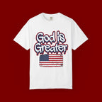 God Is Greater American Flag T-Shirt