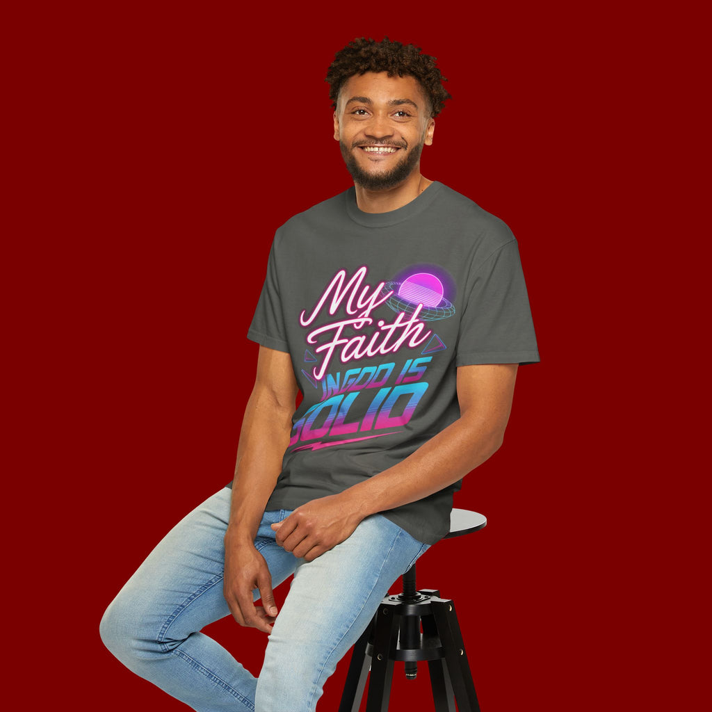 Faith T-Shirt — "My Faith in God Is Solid" Retro Graphic Tee