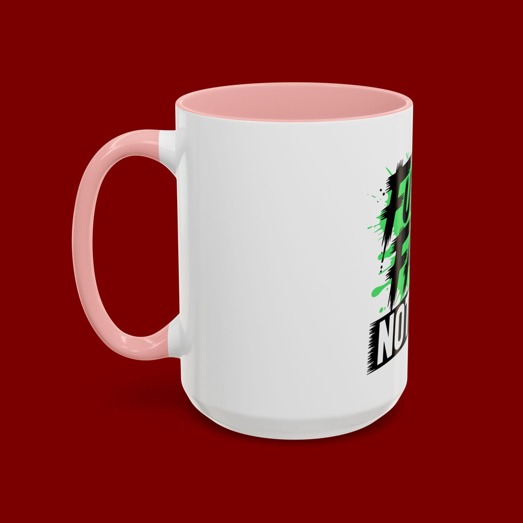 Accent Coffee Mug — "Fueled by Faith Not Fear" Inspirational Ceramic Mug (11/15 oz)