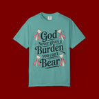 Inspirational 'God Never Gives a Burden You Can't Bear' T-Shirt