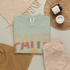 Faith Can Move Mountains T-Shirt — Retro Desert Inspirational Tee