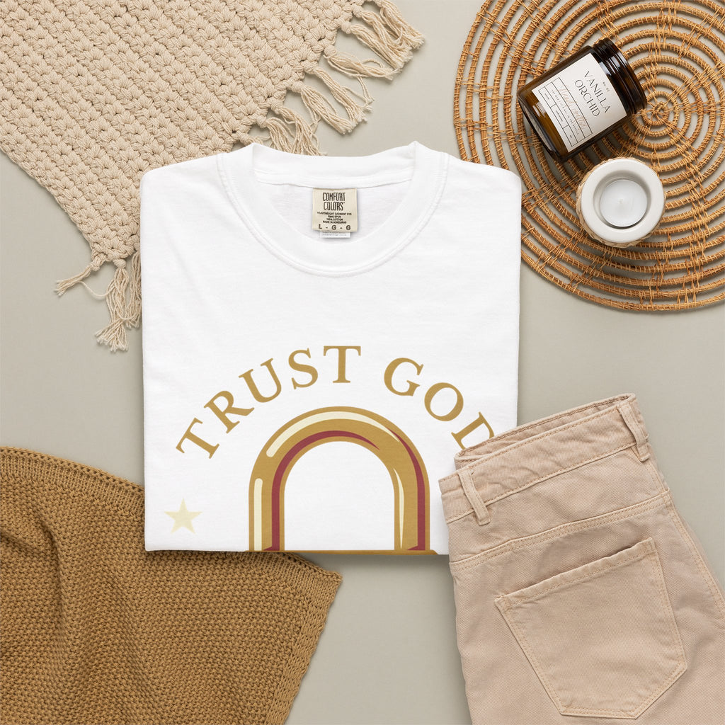 Trust God Lock T-Shirt — Christian Faith Tee “Trust God No Matter What”
