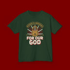 Kids 'For Our God' Christian Faith T‑Shirt — Inspirational Religious Tee