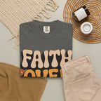 Faith Over Fear T‑Shirt — Retro Floral Inspirational Tee