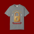 Trust God Lock T-Shirt — Christian Faith Tee “Trust God No Matter What”