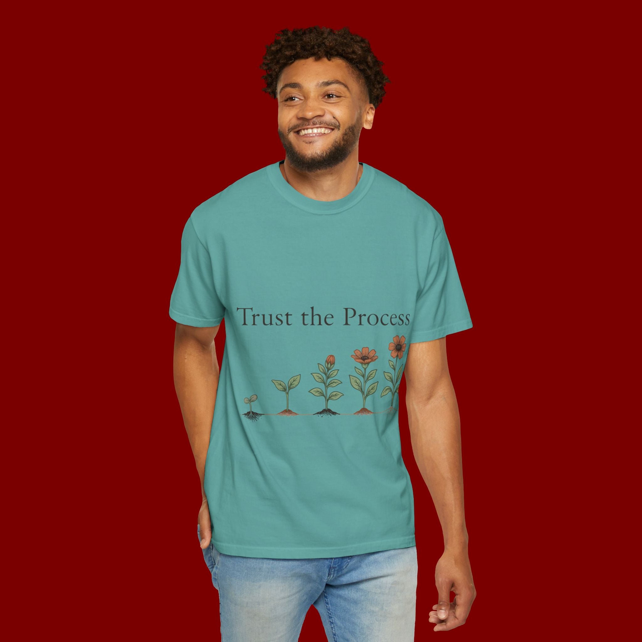 Trust the Process Floral T-Shirt — Growth Graphic Tee