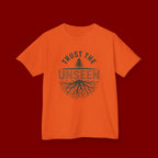 Kids T‑Shirt — "Trust the Unseen" Tree & Roots Inspirational Graphic