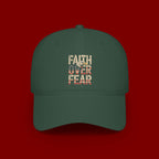 Faith Over Fear Baseball Cap — Patriotic Christian Low Profile Hat