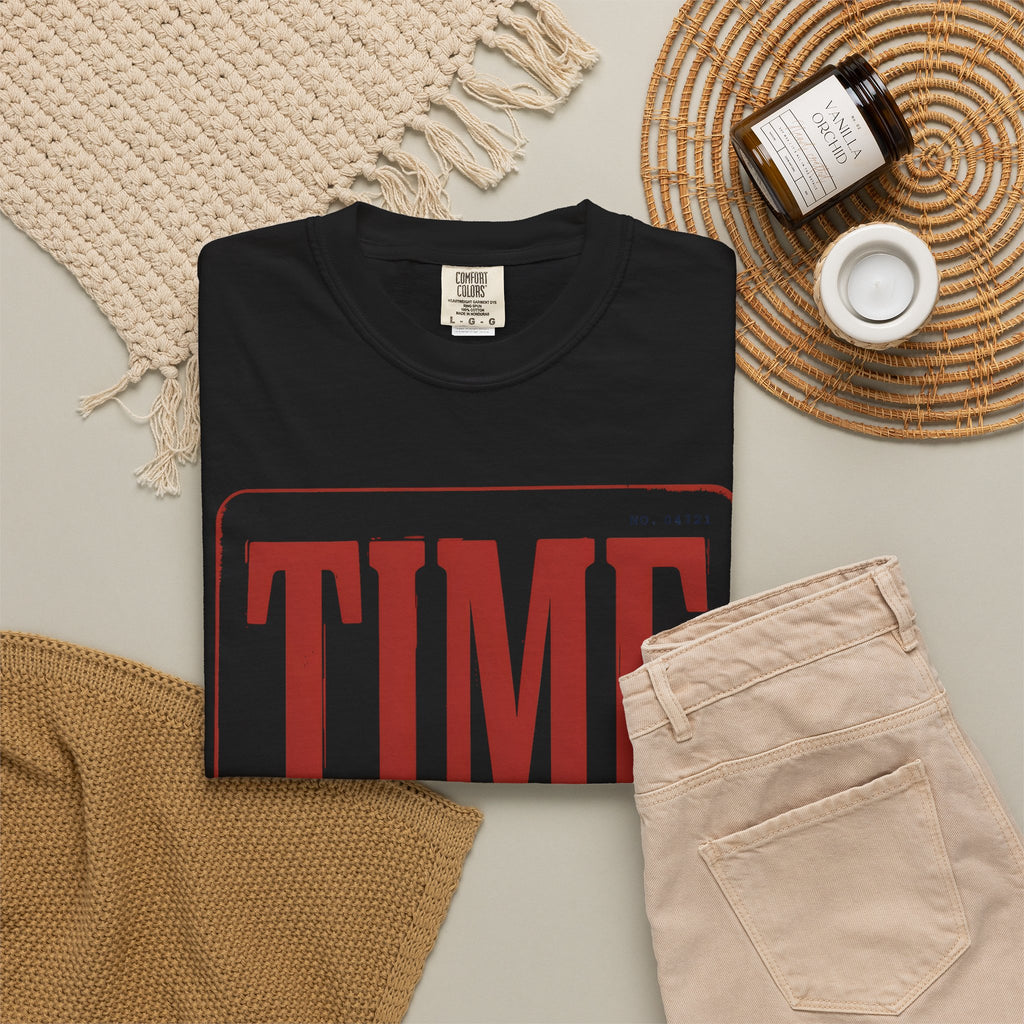 TIME Never Comes Again T-Shirt — Vintage Ticket Graphic Tee