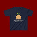Kids Tee — "When GOD steps in, Miracles happen." Inspirational Christian T‑Shirt with Sprout Pot Design