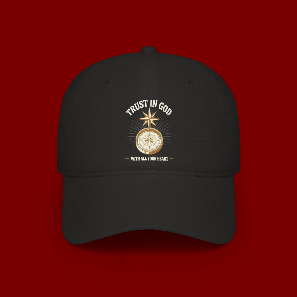 Trust In God Baseball Cap — "Trust in God With All Your Heart" Embroidered Low Profile Hat