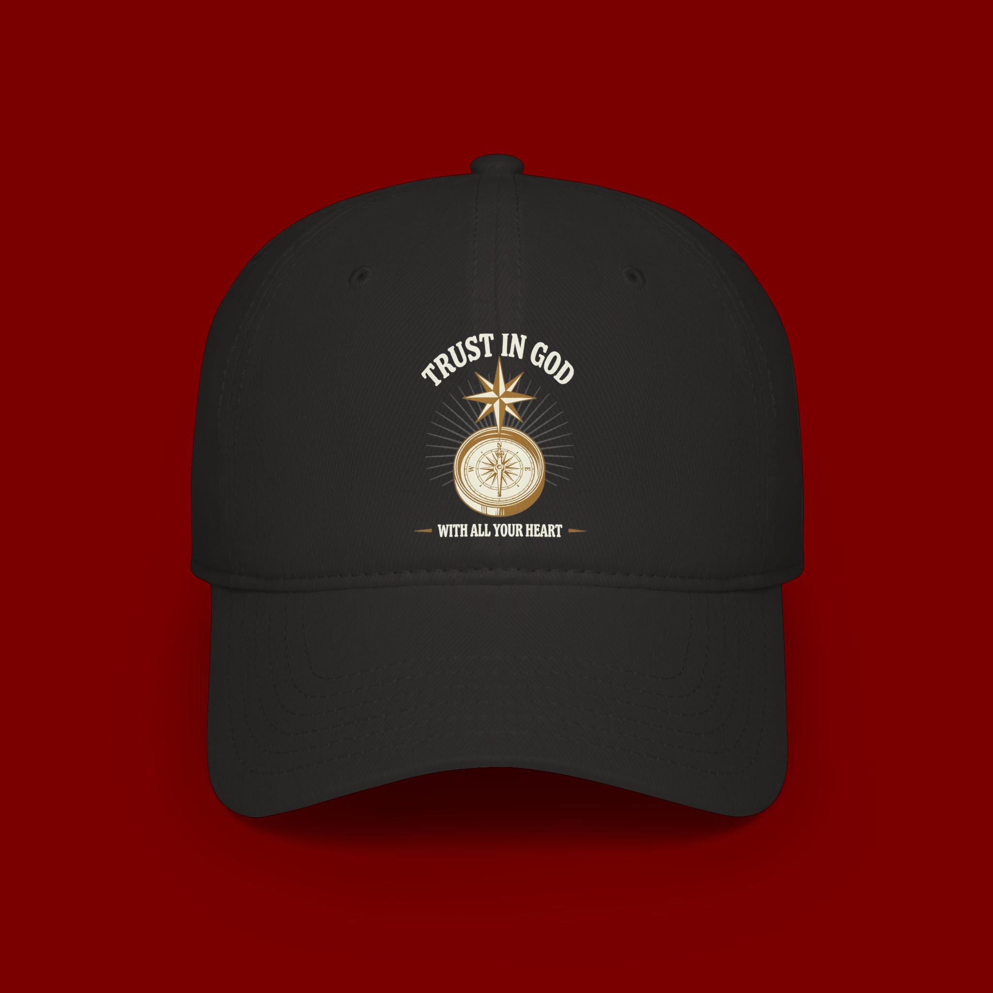 Trust In God Baseball Cap — "Trust in God With All Your Heart" Embroidered Low Profile Hat