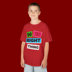 Kids Tee - "Do The Right Thing" Bold Colorblock Graphic