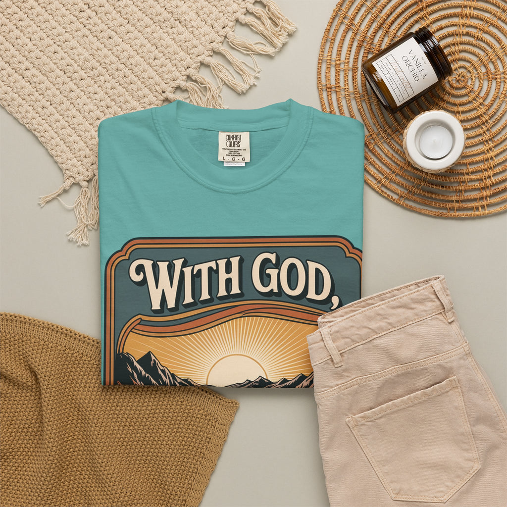 Inspirational Graphic T-Shirt — "With God, Every Hardship Brings Ease"