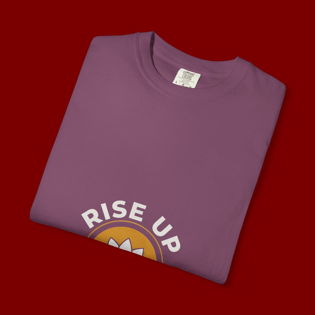Rise Up and Pray T-Shirt — Spiritual Faith Graphic Tee with Lotus