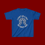 Kids T-Shirt – "I Can't Go a Day Without God" Floral Lungs Christian Tee