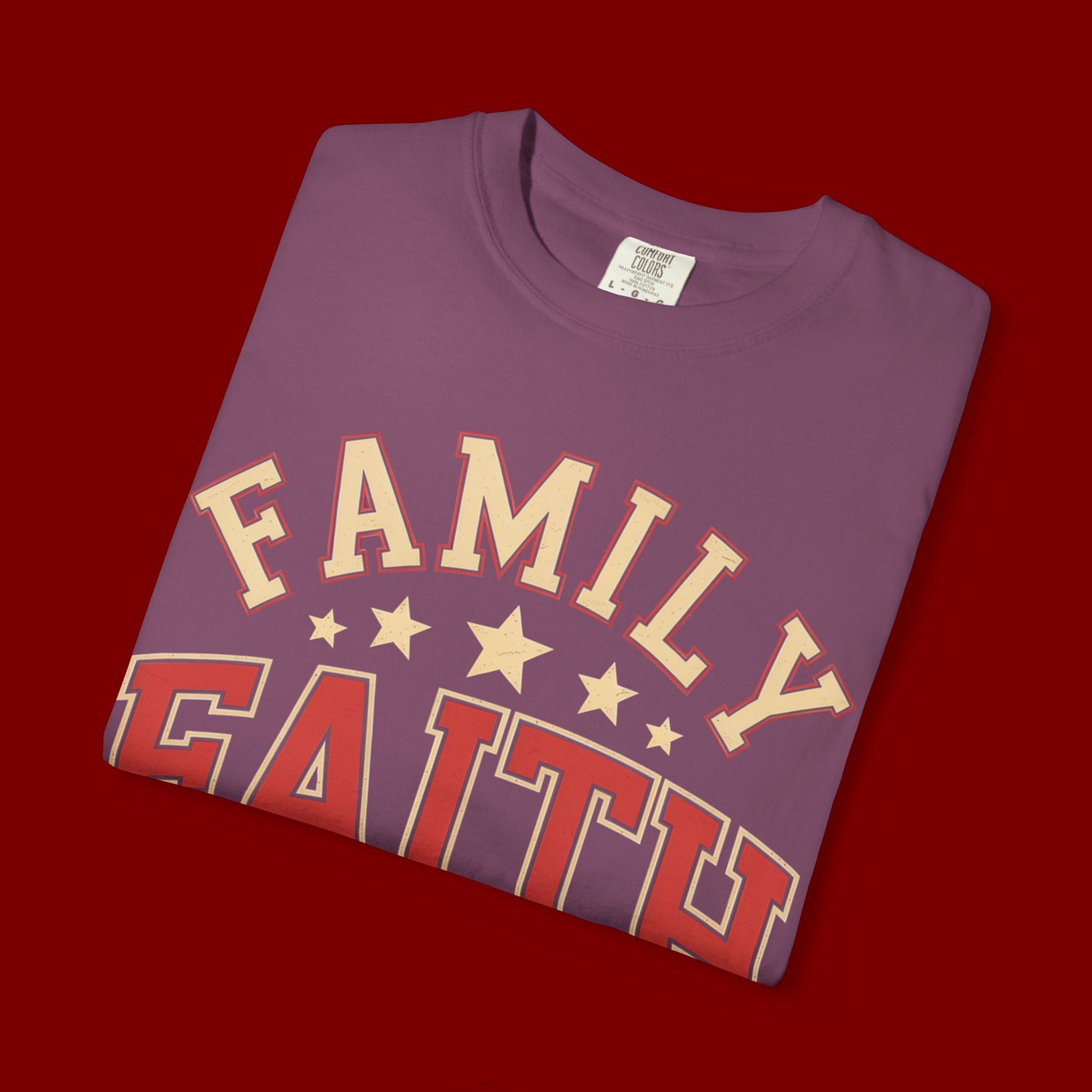 Family Faith Friends T-Shirt — Patriotic American Flag Tee