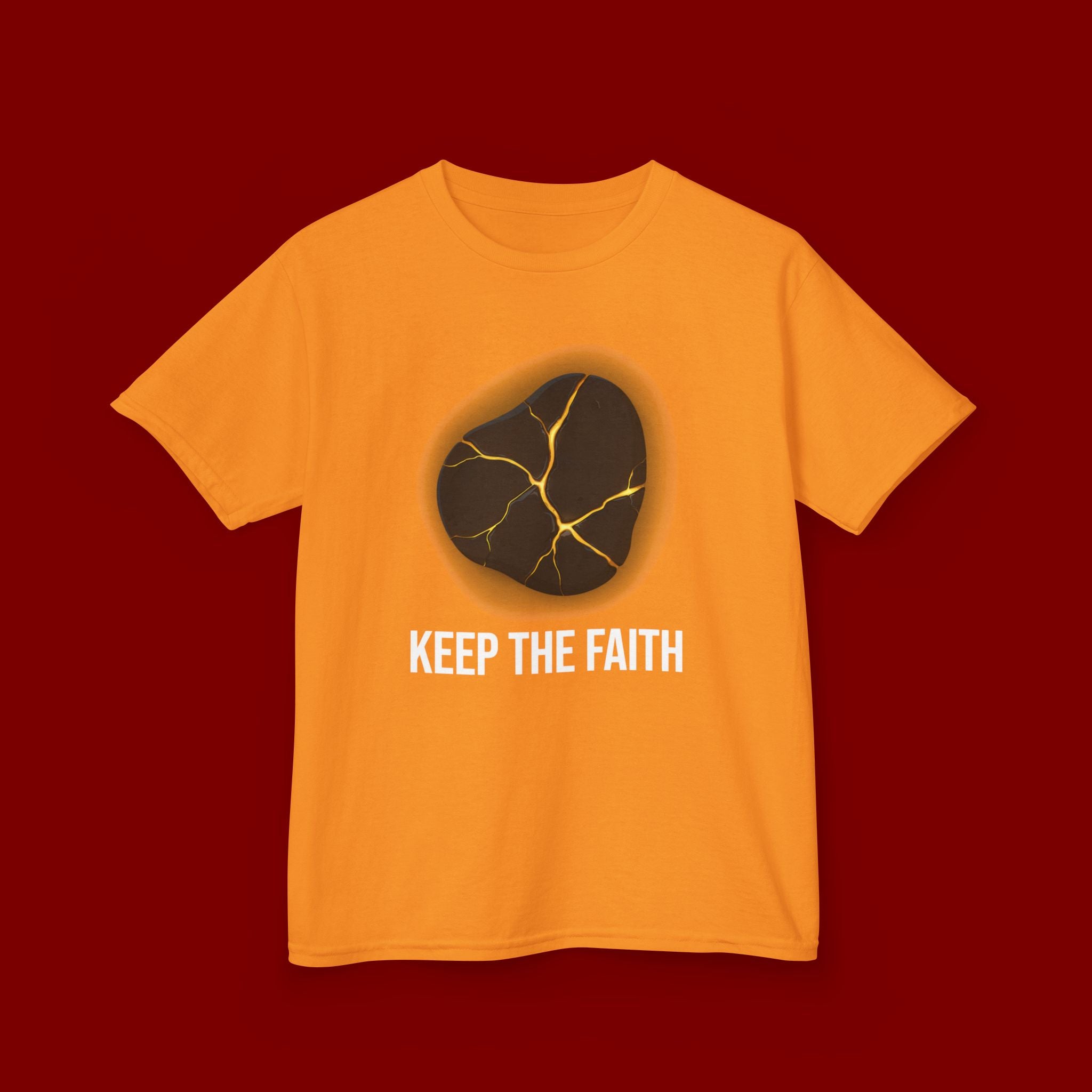 Keep The Faith Kids Tee — Kintsugi Stone Inspirational Children's T-Shirt