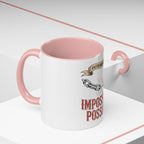 Accent Coffee Mug — "Faith Makes the Impossible Possible" Inspirational Ceramic Mug