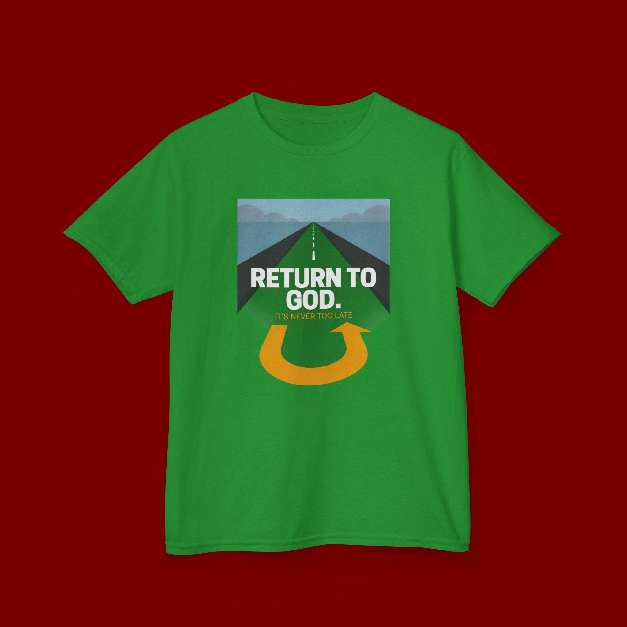 Kids Tee - "Return to God" Roadway Graphic Religious Youth Shirt