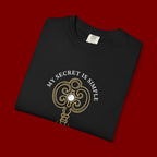 I Prae Key Graphic T-Shirt — 'My Secret Is Simple' Vintage Key Tee
