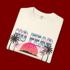 No Fear, No Excuses T-Shirt — Retro Sunset Palm Graphic Tee