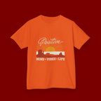 Kids T-Shirt - "Positive" Retro Sunrise Tee (Mind • Vibes • Life)
