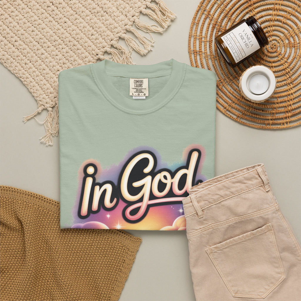 T-Shirt — “In God the Heart Finds Peace” Religious Faith Tee
