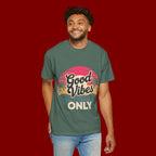 Good Vibes Only T-Shirt — Retro Sunset Palm Tee