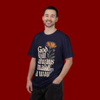God Will Always Make a Way T-Shirt — Inspirational Floral Christian Tee