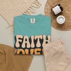 Faith Over Fear T‑Shirt — Retro Floral Inspirational Tee