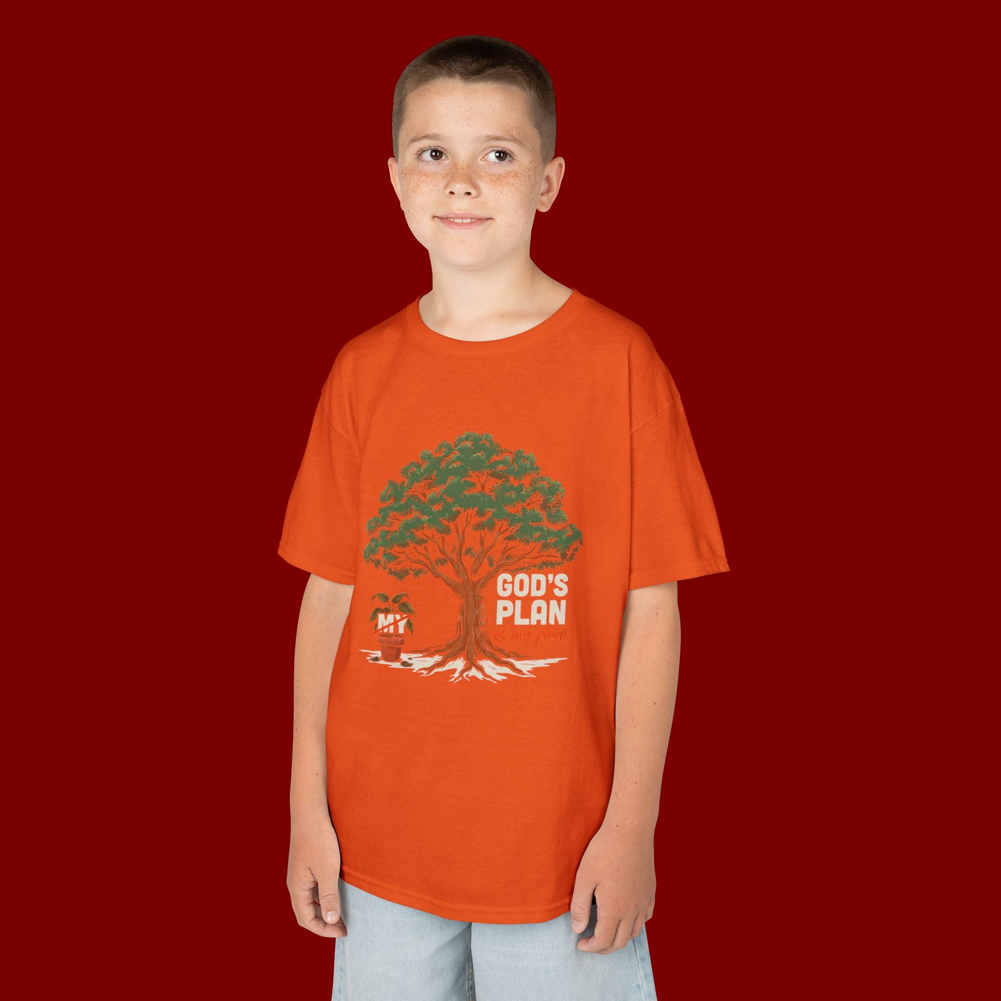 Kids Tee — Cute Tree & Plant Pot Illustration (“Grow Big, Little One”)