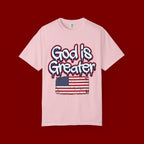 God Is Greater American Flag T-Shirt