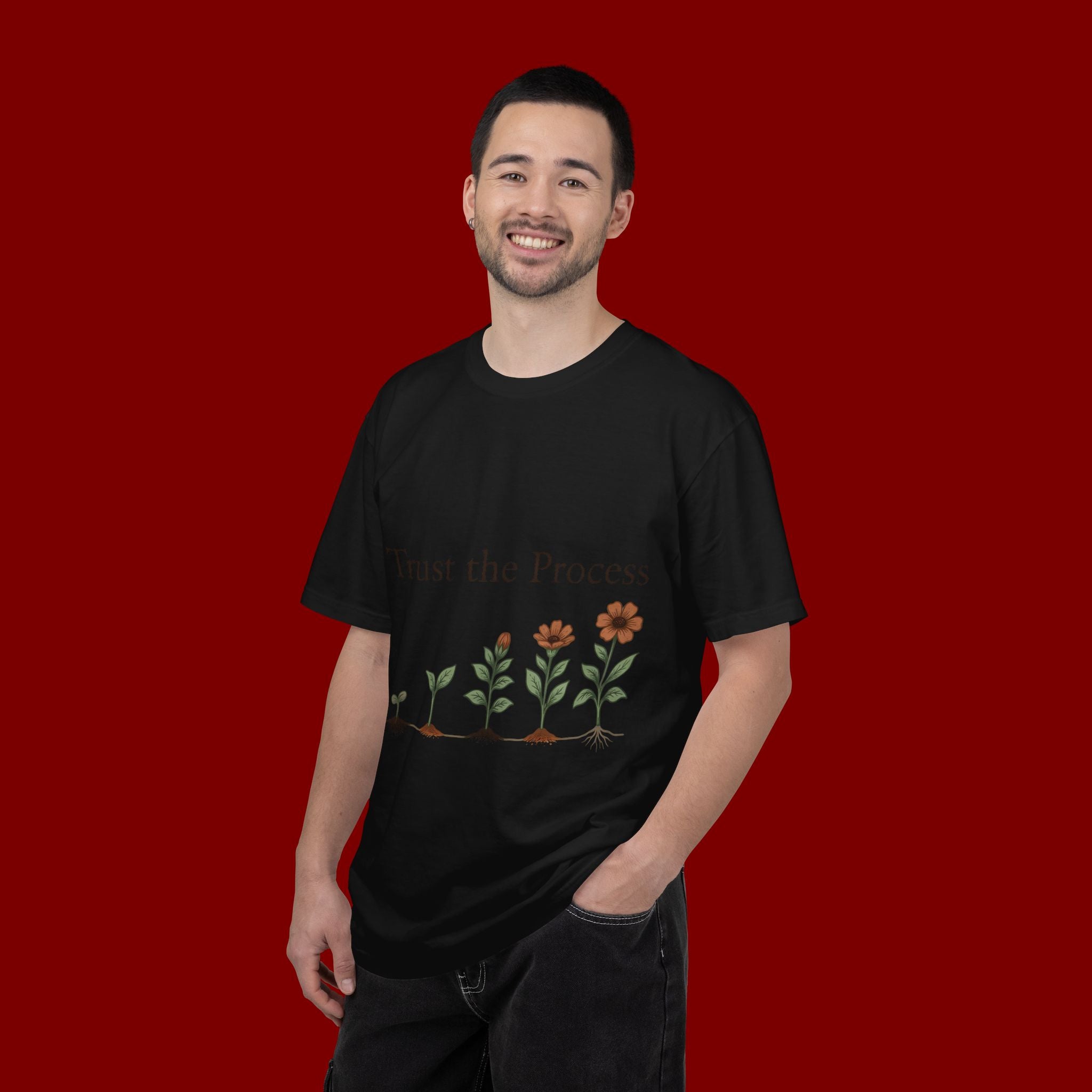 Trust the Process Floral T-Shirt — Growth Graphic Tee