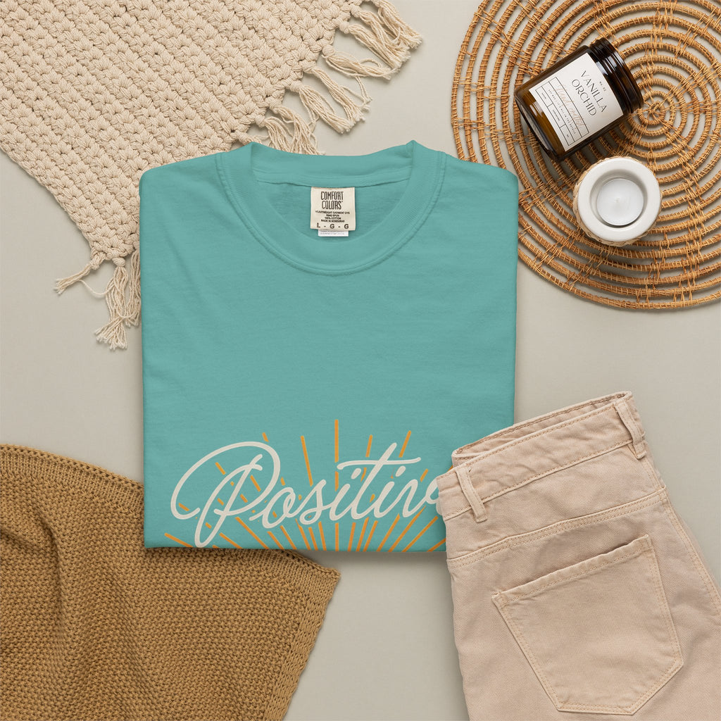 Positive Sunset T-Shirt — "Positive" Mind • Vibes • Life Motivational Tee