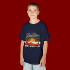 Kids T-Shirt - "Positive" Retro Sunrise Tee (Mind • Vibes • Life)