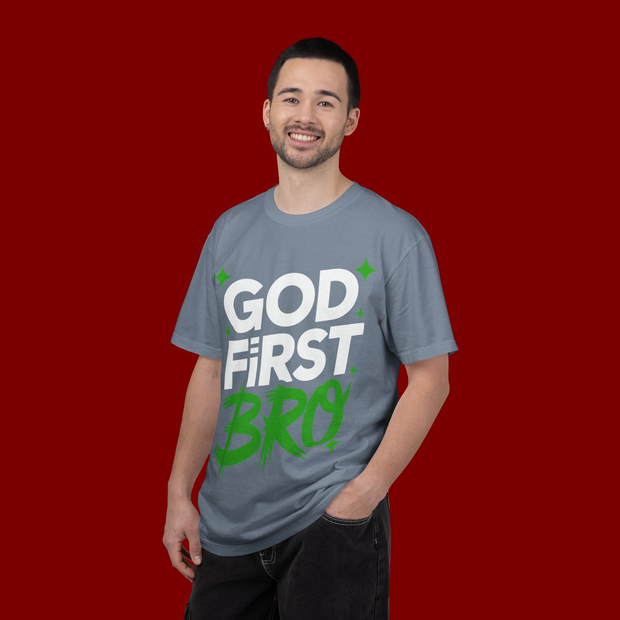 God First Bro T-Shirt — Faith Graphic Tee for Guys
