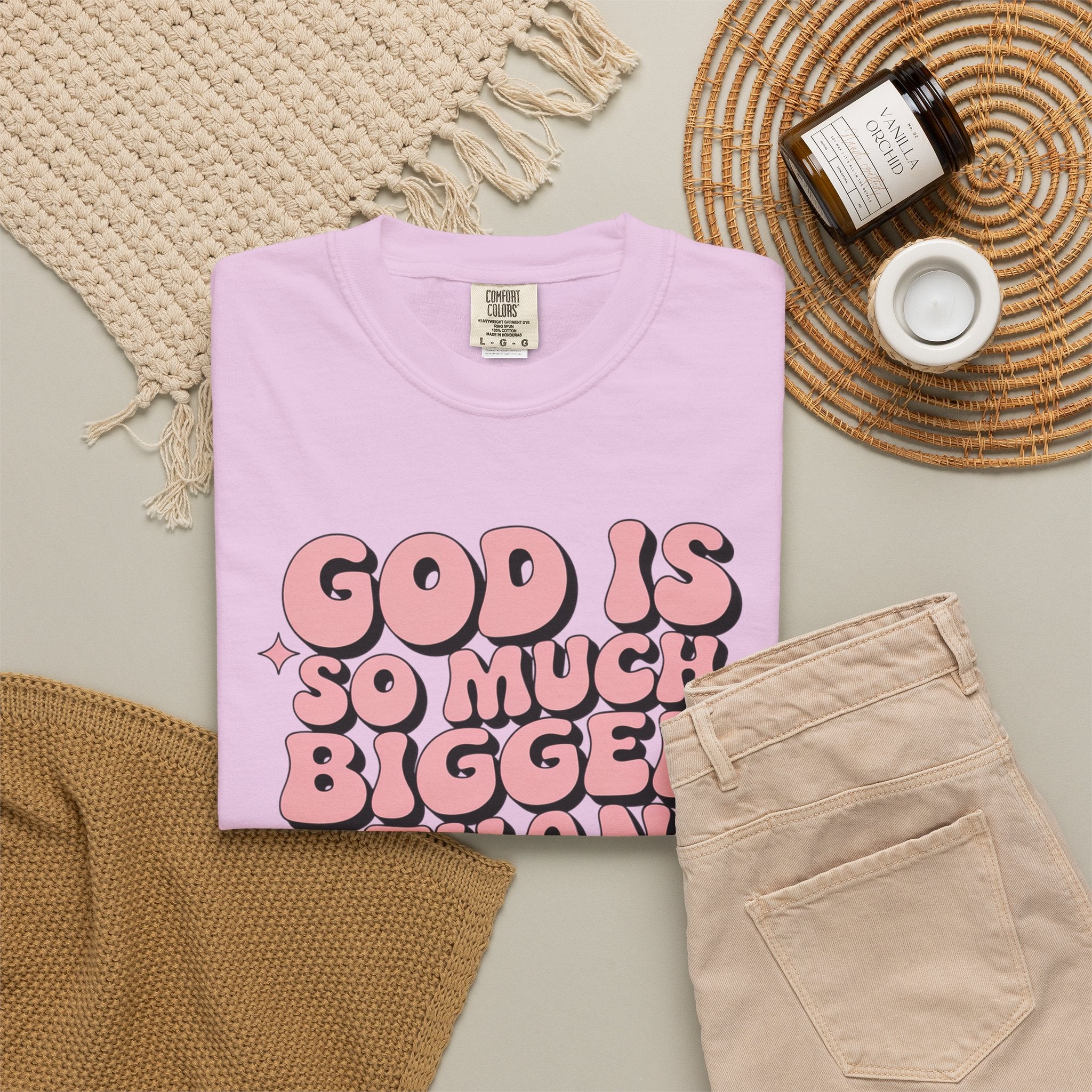 God Is So Much Bigger Tee — Retro Faith Graphic T-Shirt