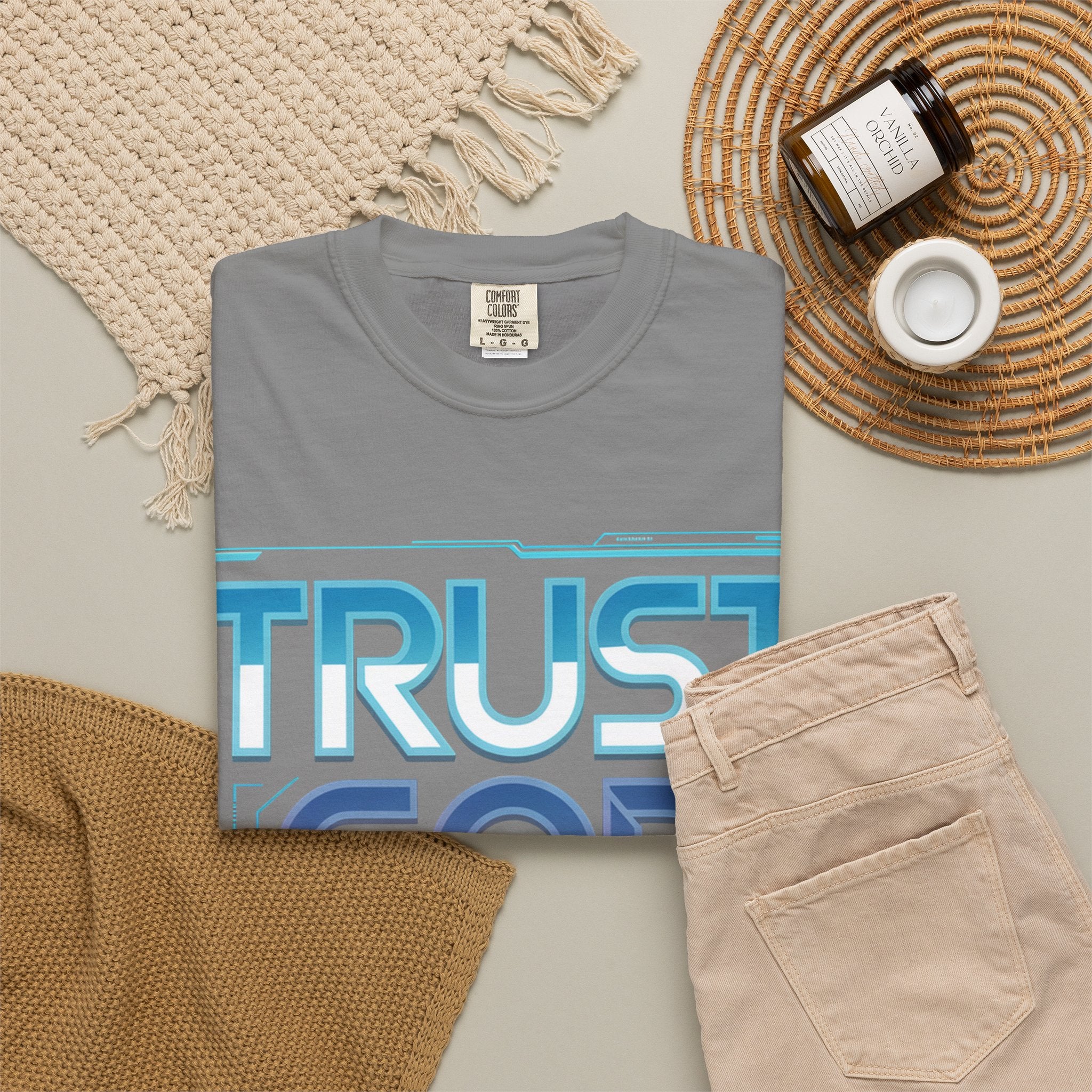 Trust God, Bro. T-Shirt — Retro Gradient Faith Tee