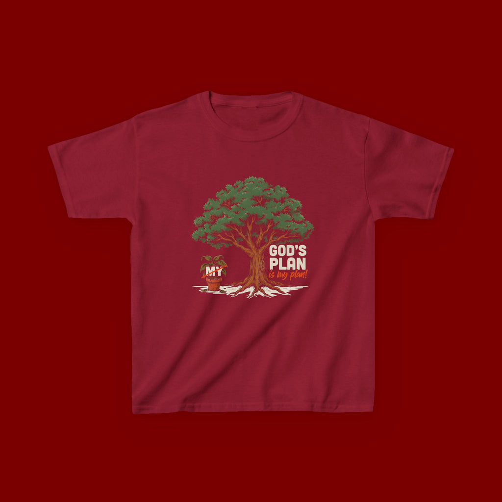 Kids Tee — Cute Tree & Plant Pot Illustration (“Grow Big, Little One”)