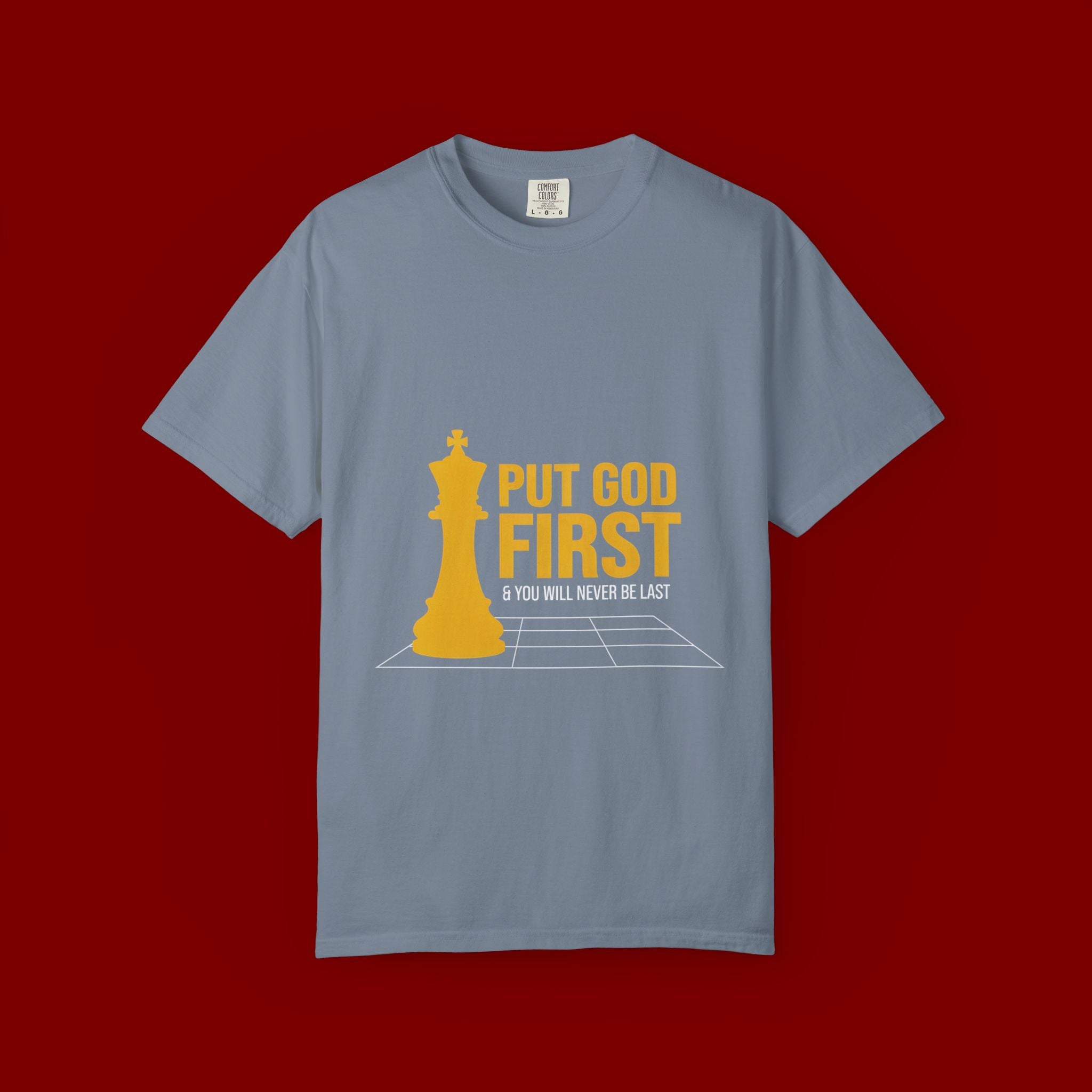 Put God First Chess King T-Shirt — Christian Faith Graphic Tee