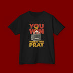 Kids Tee — "You Win When You Pray" Inspirational Christian Shirt