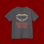 Kids Tee — "Faith Makes the Impossible Possible" Inspirational Graphic