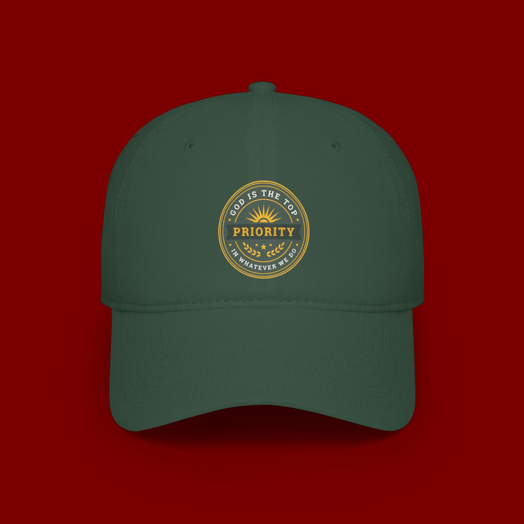 Baseball Cap — "God Is The Top Priority" Emblem Hat