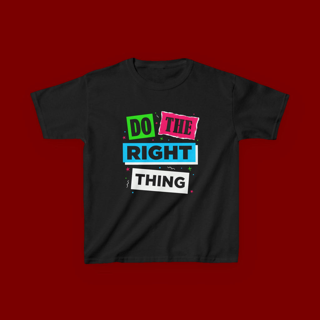 Kids Tee - "Do The Right Thing" Bold Colorblock Graphic
