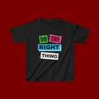 Kids Tee - "Do The Right Thing" Bold Colorblock Graphic