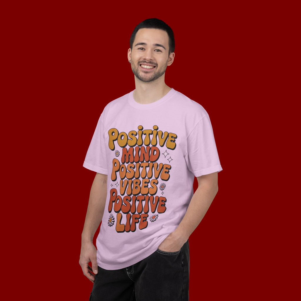 Positive Mind Positive Vibes Positive Life T-Shirt — Retro Daisy Graphic Tee