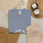 Rise Up and Pray T-Shirt — Spiritual Faith Graphic Tee with Lotus