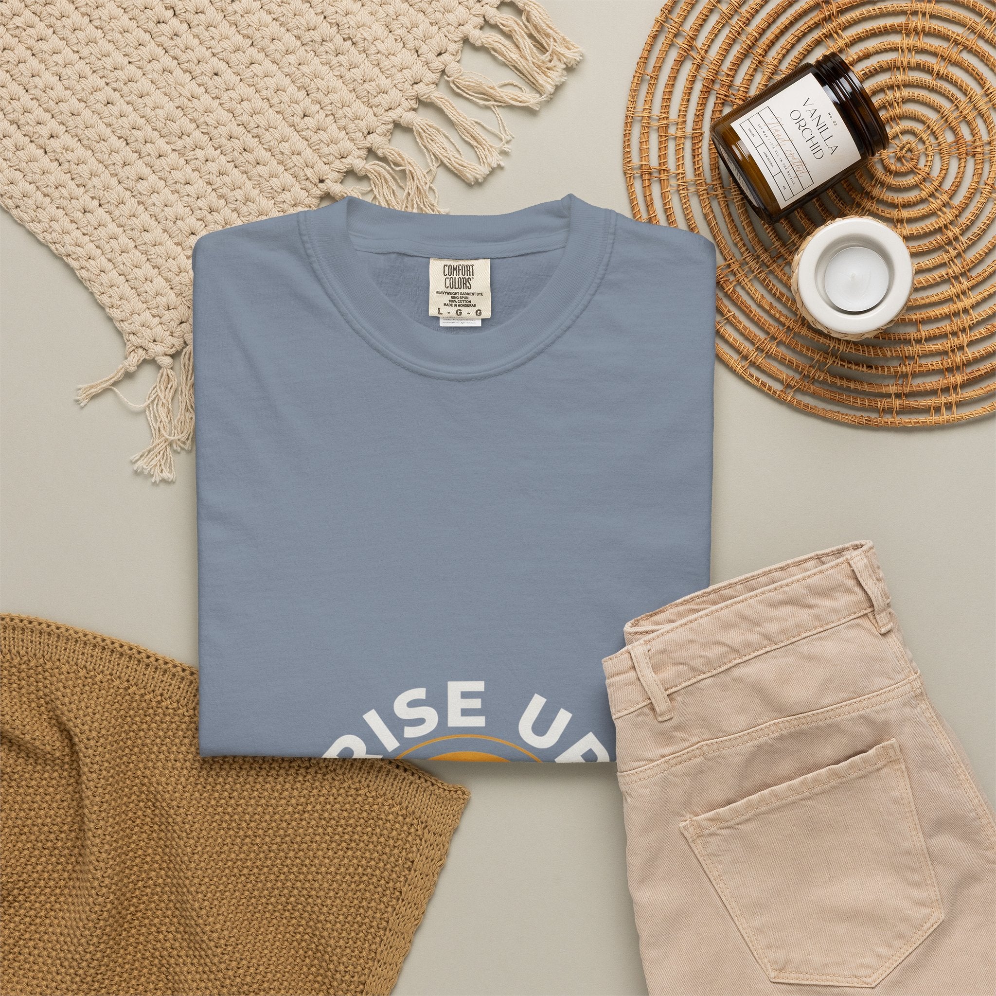 Rise Up and Pray T-Shirt — Spiritual Faith Graphic Tee with Lotus