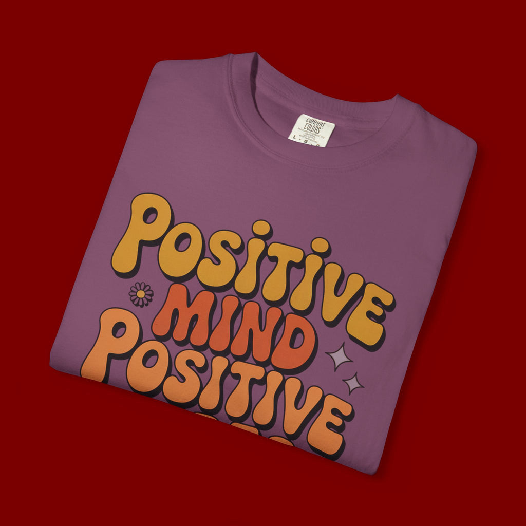 Positive Mind Positive Vibes Positive Life T-Shirt — Retro Daisy Graphic Tee
